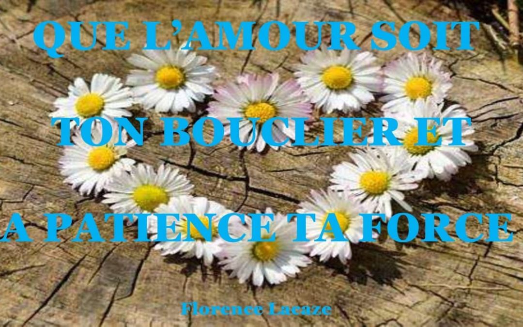 Que l’amour soit ton bonheur et la patience ta force !