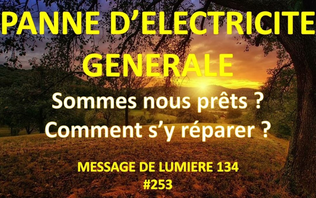 Panne d&rsquo;électricité générale. Possible dans les 3 ans à venir. Probabilité : 8/10. Soyons prêts !