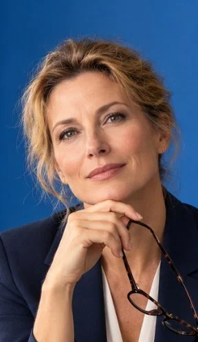 Portrait profil bleu