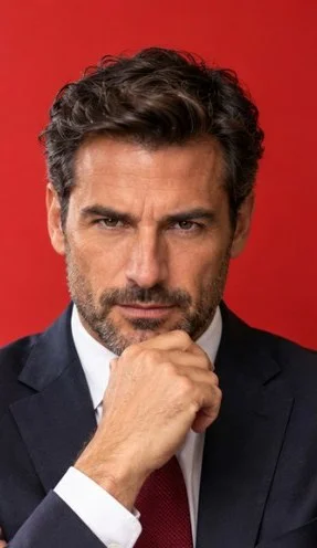 Portrait profil rouge